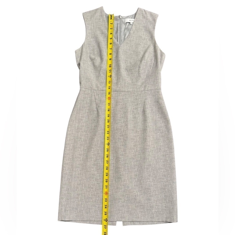 Reiss Thea Sheath Dress Tailored Gray Wool Blend Womens Size 6 - Picture 14 of 15